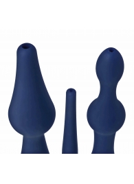 Набор из 3 универсальных насадок для анального душа Universal 3 Piece Silicone Enema Attachment Set - XR Brands - купить с доставкой в Калининграде