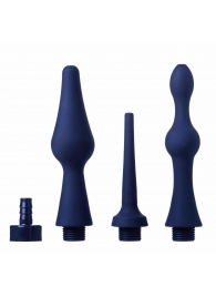 Набор из 3 универсальных насадок для анального душа Universal 3 Piece Silicone Enema Attachment Set - XR Brands - купить с доставкой в Калининграде