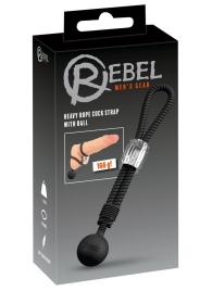 Черное эрекционное лассо с шариком-утяжелителем Heavy Rope - Orion - в Калининграде купить с доставкой