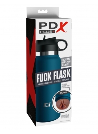 Смуглый мастурбатор-вагина в синей колбе F*ck Flask - Pipedream - в Калининграде купить с доставкой