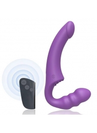 Фиолетовый безремневой страпон Straples Strap-On Dildo - Erokay - купить с доставкой в Калининграде