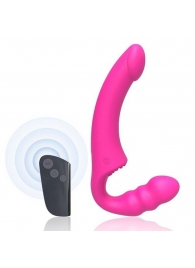 Розовый безремневой страпон Straples Strap-On Dildo - Erokay - купить с доставкой в Калининграде