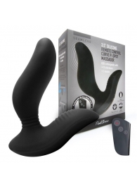 Черный вибромассажер простаты 3,5’’ Remote Control Curve P-spot Massager - 12 см. - Erokay - в Калининграде купить с доставкой