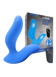 Синий вибромассажер простаты 3,5’’ Remote Control Curve P-spot Massager - 12 см. - Erokay - в Калининграде купить с доставкой