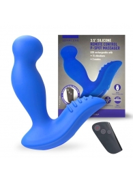 Синий вибромассажер простаты 3,5’’ Remote Control P-spot Massager - 12,5 см. - Erokay - в Калининграде купить с доставкой