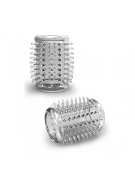 Прозрачная насадка с шипами STAY HARD COCK SLEEVE 01 CLEAR - Blush Novelties - в Калининграде купить с доставкой