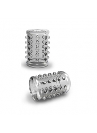 Прозрачная насадка на пенис с шишечками STAY HARD COCK SLEEVE 02 CLEAR - Blush Novelties - в Калининграде купить с доставкой