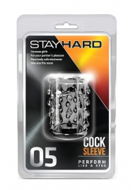 Прозрачная насадка с капельками STAY HARD COCK SLEEVE 05 CLEAR - Blush Novelties - в Калининграде купить с доставкой