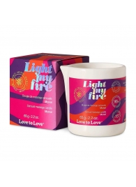 Массажная свеча Light My Fire с ароматом моной - 80 мл. - Love to Love - купить с доставкой в Калининграде