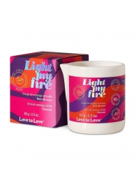 Массажная свеча Light My Fire Coconut с ароматом кокоса - 65 гр. - Love to Love - купить с доставкой в Калининграде