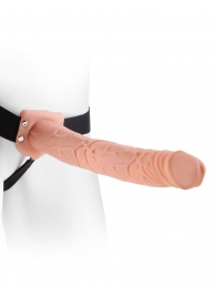 Фаллопротез телесного цвета Hollow Strap-On - 29 см. - Pipedream - купить с доставкой в Калининграде