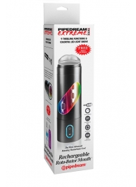 Перезаряжаемый мастурбатор-ротик Extreme Toyz Rechargeable Roto-Bator Mouth - Pipedream - в Калининграде купить с доставкой