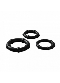 Набор из 3 черных эрекционных колец Babooom Ring Set - Adrien Lastic - в Калининграде купить с доставкой