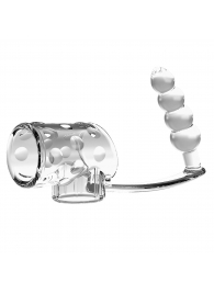 Прозрачная насадка на пенис и мошонку с анальным стимулятором Rilley - Baile - в Калининграде купить с доставкой