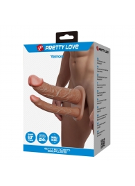 Реалистичная полая насадка на член для двойного проникновения Yairon - 17,5 см. - Baile - купить с доставкой в Калининграде