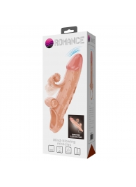 Телесная вибронасадка на пенис с подхватом мошонки - 20 см. - Baile - в Калининграде купить с доставкой