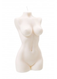 Белая интерьерная свеча в форме женского торса - 850 гр. - Pecado - купить с доставкой в Калининграде