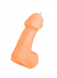 Оранжевая свеча в форме пениса - 47 гр. - Pecado - купить с доставкой в Калининграде