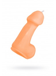 Оранжевая свеча в форме пениса - 47 гр. - Pecado - купить с доставкой в Калининграде