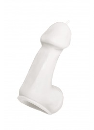 Белая свеча в форме пениса - 47 гр. - Pecado - купить с доставкой в Калининграде