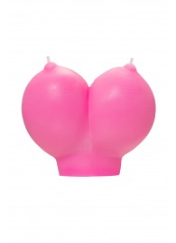 Розовая свеча «Сиськи» - 150 гр. - Pecado - купить с доставкой в Калининграде