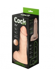 Телесный фаллоудлинитель с мошонкой Cock Next - 19 см. - LOVETOY (А-Полимер) - в Калининграде купить с доставкой