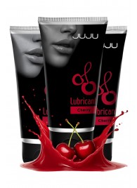 Набор из 3 съедобных лубрикантов JUJU со вкусом вишни - JuJu - купить с доставкой в Калининграде