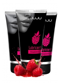 Набор из 3 съедобных лубрикантов JUJU со вкусом малины - JuJu - купить с доставкой в Калининграде