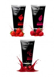 Набор из 3 съедобных лубрикантов JUJU (клубника, малина, вишня) - JuJu - купить с доставкой в Калининграде