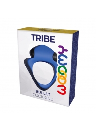 Синее эрекционное кольцо Wooomy Tribeс с вибрацией - Adrien Lastic - в Калининграде купить с доставкой