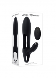 Черная насадка на пенис с вибрацией Nautilus - Zero Tolerance - в Калининграде купить с доставкой