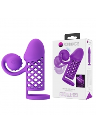 Фиолетовая вибронасадка с клиторальным отростком Harden - Baile - в Калининграде купить с доставкой