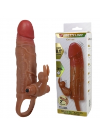 Карамельная вибронасадка с клиторальным стимулятором Osmar - 20,5 см. - Baile - в Калининграде купить с доставкой