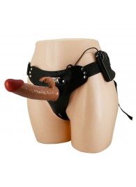 Мужской полый страпон с вибрацией Marion - Baile - купить с доставкой в Калининграде