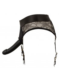 Черный женский страпон Strap-on Set: трусики и насадка - Orion - купить с доставкой в Калининграде