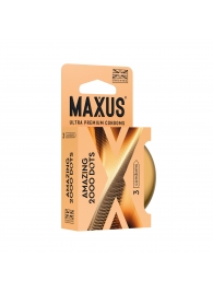 Точечные презервативы MAXUS 2000 Amazing Dots с железным кейсом - 3 шт. - Maxus - купить с доставкой в Калининграде