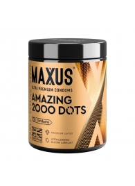 Точечные презервативы MAXUS 2000 Amazing Dots с железным кейсом - 12 шт. - Maxus - купить с доставкой в Калининграде