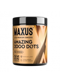 Точечные презервативы MAXUS 2000 Amazing Dots с железным кейсом - 15 шт. - Maxus - купить с доставкой в Калининграде