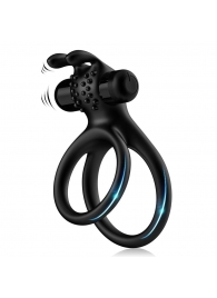 Черное эрекционное виброкольцо с подхватом мошонки Stay Hard - Boys of Toys - в Калининграде купить с доставкой