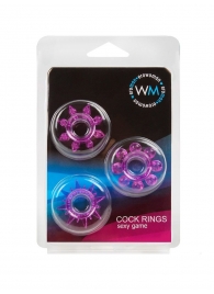 Набор из 3 лиловых эрекционных колец различной формы - Erowoman-Eroman - в Калининграде купить с доставкой