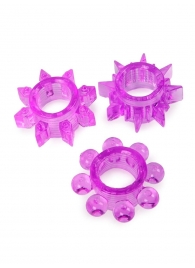 Набор из 3 лиловых эрекционных колец различной формы - Erowoman-Eroman - в Калининграде купить с доставкой