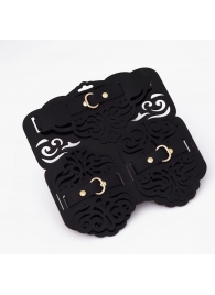 Фигурный набор для БДСМ-игр с узорами и золотистой фурнитурой - Crazy Handmade - купить с доставкой в Калининграде