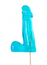 Голубой леденец в форме члена со вкусом блю кюрасао - 173 гр. - Sosuчki - купить с доставкой в Калининграде