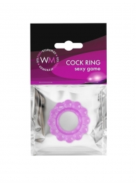 Лиловое эрекционное кольцо с 2 рядами стимулирующих шариков - Erowoman-Eroman - в Калининграде купить с доставкой