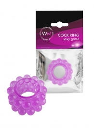 Лиловое эрекционное кольцо с 2 рядами стимулирующих шариков - Erowoman-Eroman - в Калининграде купить с доставкой