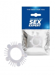 Эластичное эрекционное кольцо с шишечками и шипами - Sex Expert - в Калининграде купить с доставкой