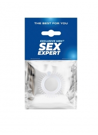 Эластичное эрекционное кольцо с шипиками и шариком - Sex Expert - в Калининграде купить с доставкой