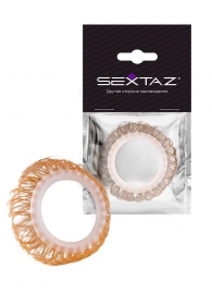 Эрекционное кольцо с бежевыми «ресничками» - Sextaz - в Калининграде купить с доставкой