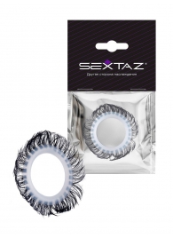 Эластичное эрекционное колечко с черными «ресничками» - Sextaz - в Калининграде купить с доставкой
