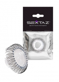 Эластичное эрекционное кольцо с длинными черными «ресничками» - Sextaz - в Калининграде купить с доставкой